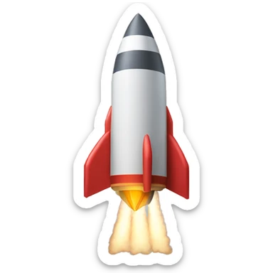 rocket with strong arms aside sticker