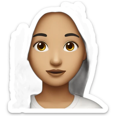 Girl christian with catholic cross sticker