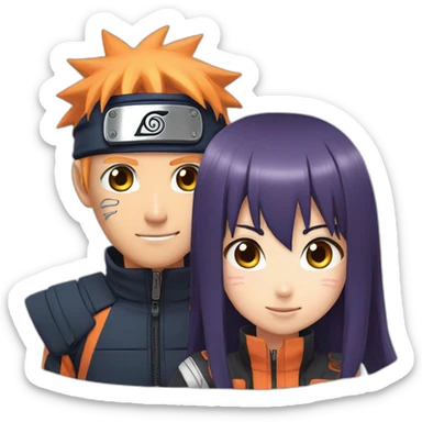 hinata and naruto sticker