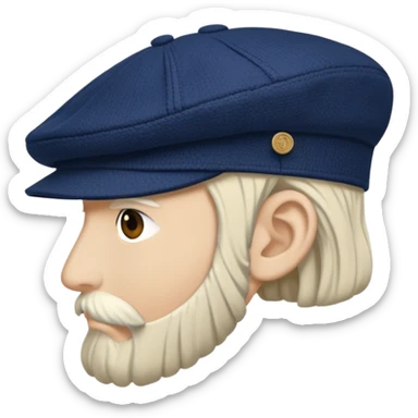 a Navy blue Brixton fiddler cap hat sticker