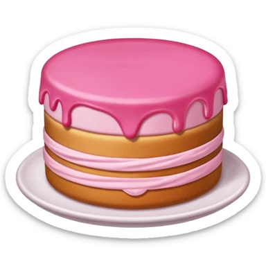 Pembe kremalı kek sticker