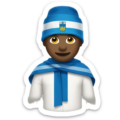 Estonian flag wearing estonian national clothes sticker