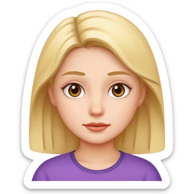 light pink framed photo with a white background of a girl sticker