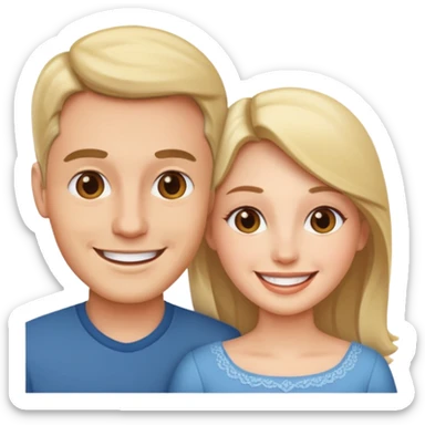 Married couple male and female sticker