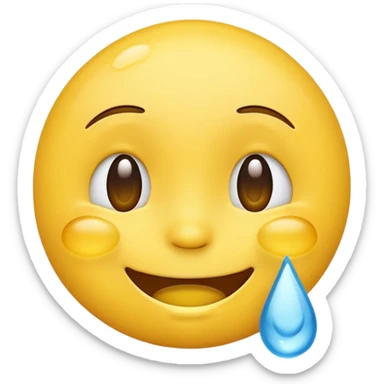 Happy emoji with tears  sticker