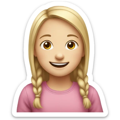 Down syndrome girl  sticker