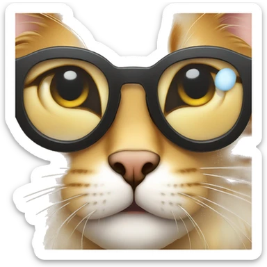 Un chat malicieux avec des lunettes de soleil faisant un clin d'œil sticker