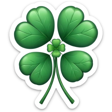 A black five leaf clover sticker
