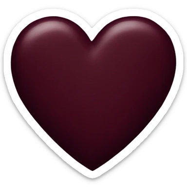 Dark maroon heart sticker