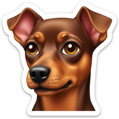 Miniture pinscher red dog  sticker