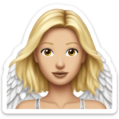 Victoria's Secret model, Caucasian, blonde, with wings sticker