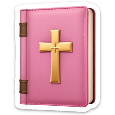 Pink Bible with cros on the front sticker
