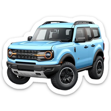 Ford bronco sport baby blue sticker