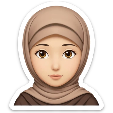 Muslim girl anime sticker