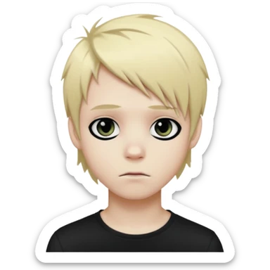 boy with blonde hair emo sticker