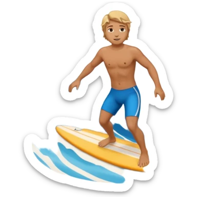 waves with surfer inside sticker