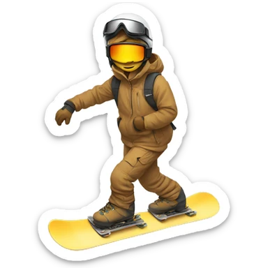snowboard desert sticker