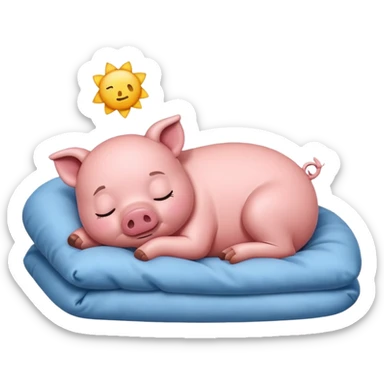 piggy sleep sticker