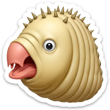 large maggot with donald trump's head sticker