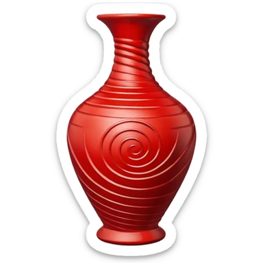 Spiral Pottery Vase red sticker