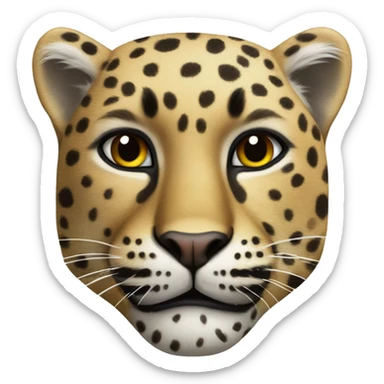 leopardo con lacito sticker