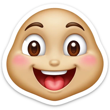 Drooling face with heart shaped eyes sticker