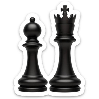 black chess piece, rook piece sticker