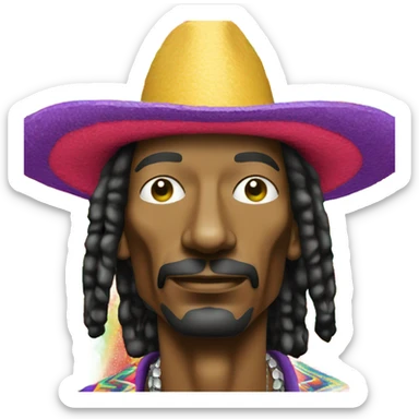 Snoop dog with a sombrero sticker