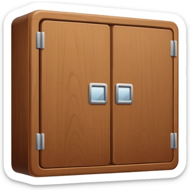 brown medicine cabinet sticker