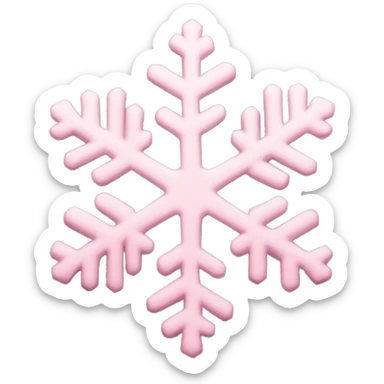 pastel pink snowflake  sticker