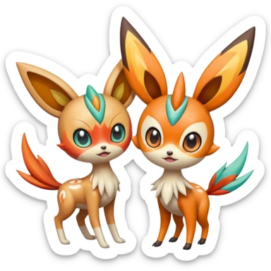 Meloetta-Victini-Pokémon-Fakémon-creature sticker