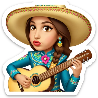 Mariachi Guitarist sticker