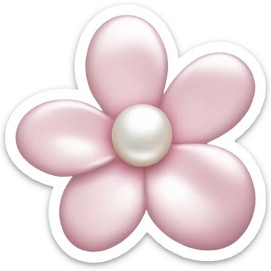 Pearl light pink flower sticker