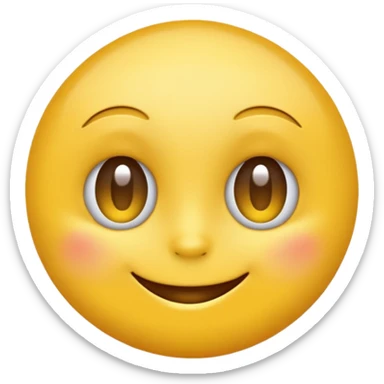 Emoji, yellow round, one eye winking face sticker