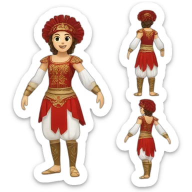 Albanian traditional dancer sticker