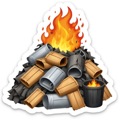 BURN TRASH sticker