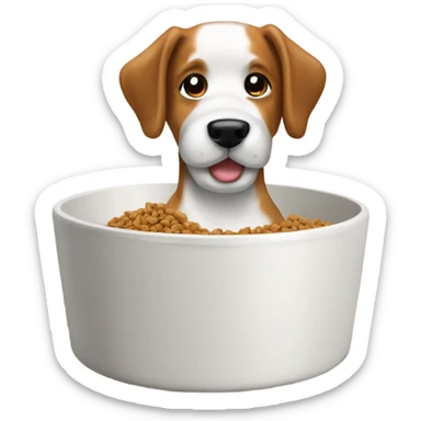dog food bowl white  sticker