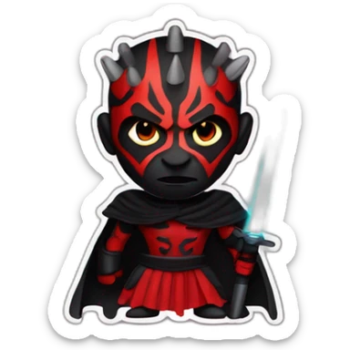 darth maul wearing a tutu sticker