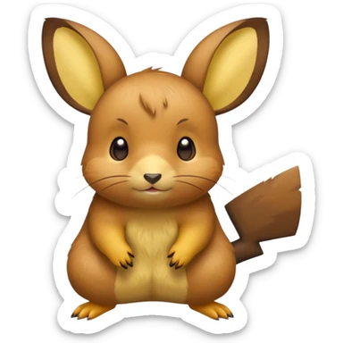 Pika animal brown no stripes sticker