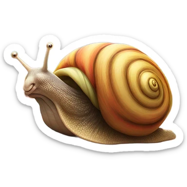 snail with a cozy colorful blanket sticker