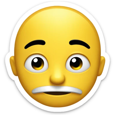 Side eye emoji yellow sticker