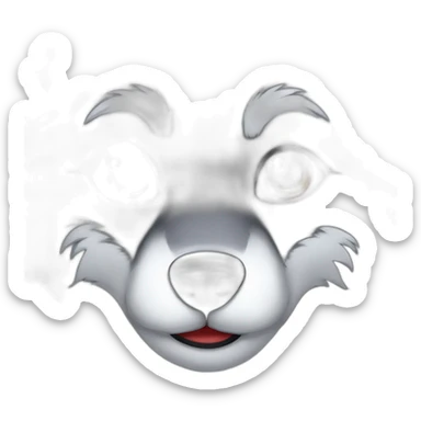  Wolf black fur girl red eyes sticker