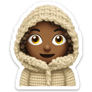 Cozy crochet sticker
