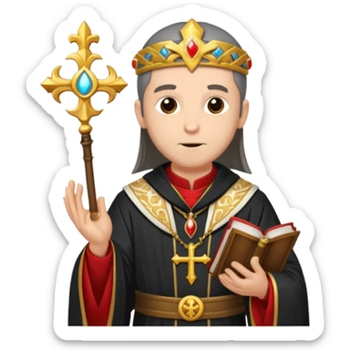 Lawful Human Priest in game sticker