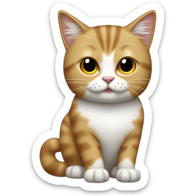 Gato con pico de gallina  sticker