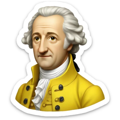 Johann Wolfgang von Goethe in yellow  sticker