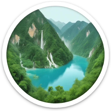 Jiuzhaigou valley sticker
