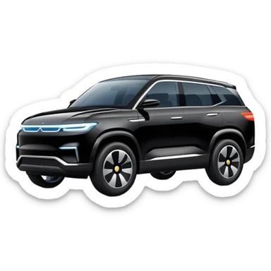 black suv electric car sticker