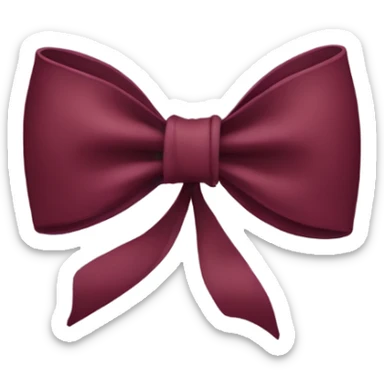Burgundy bow sticker