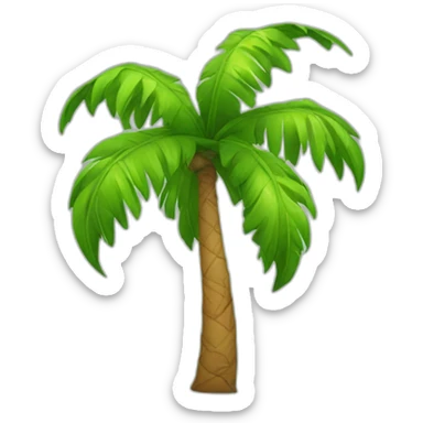 santa palm tree sticker